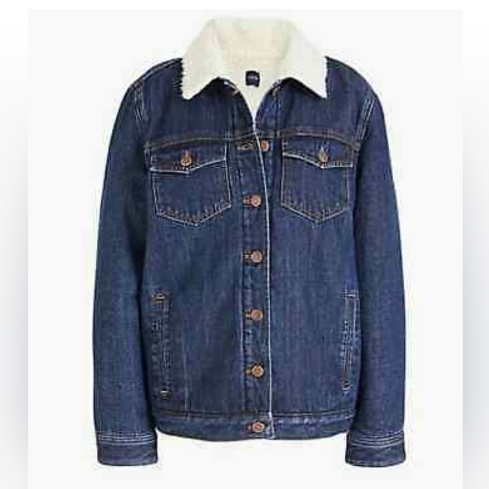 J. Crew Heavyweight Sherpa Insulated Jean Jacket XXL JCrew J.Crew J Crew